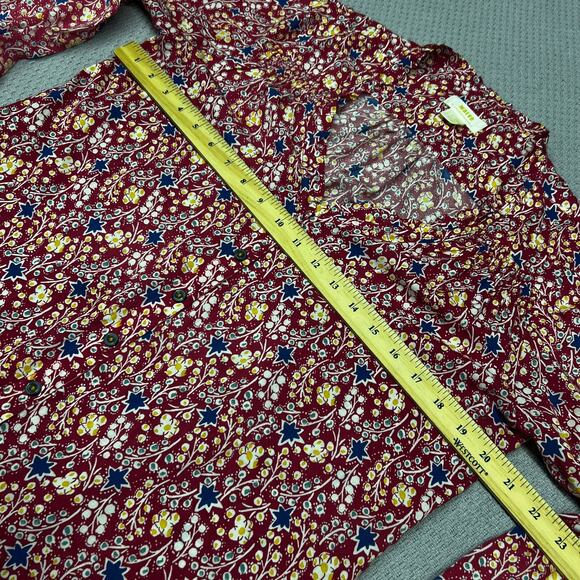 Maeve Anthropologie Blouse Womens 6 Floral Vneck Top Preppy Colorful - Picture 7 of 7